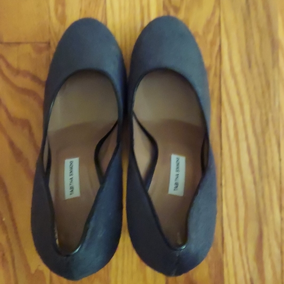 Tabitha Simmons charcoal grey ponytail pumpz - Picture 2 of 5